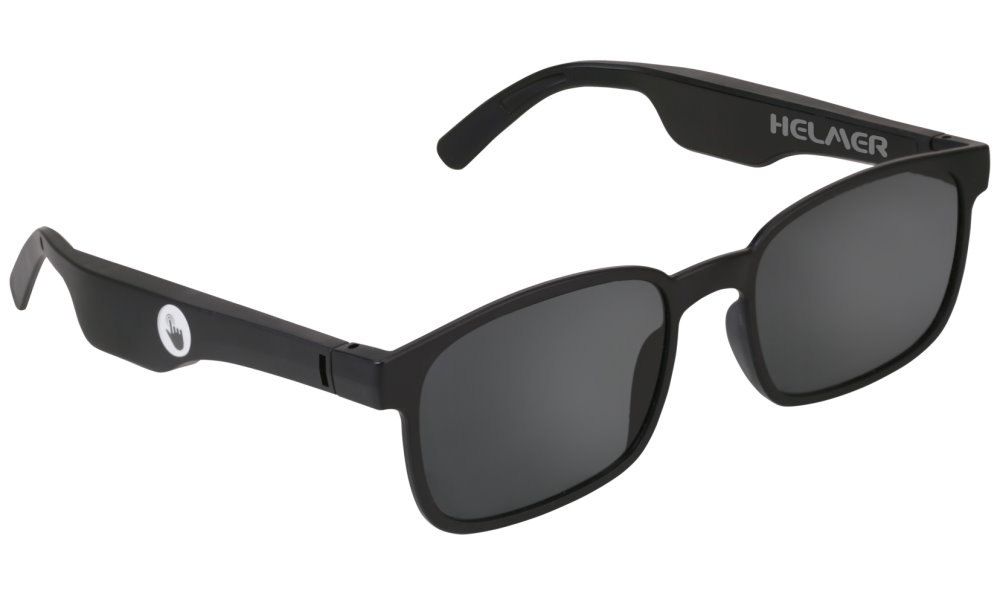 Helmer SG 13 černé HLMSG13bl HELMER chytré brýle SG 13/ polarizační/ dotykové/ UV 400/ Bluetooth/ repro/ sluchátka/ mikrofon/ černé