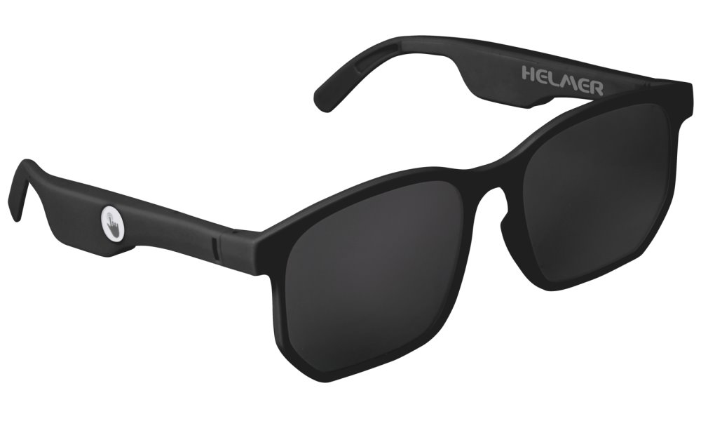 Helmer SG 12 černé HLMSG12bl HELMER chytré brýle SG 12/ polarizační/ dotykové/ UV 400/ Bluetooth/ repro/ sluchátka/ mikrofon/ černé