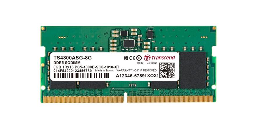 Transcend JM4800ASG-8G Transcend JetRam 8GB SODIMM DDR5 4800 1Rx16 1Gx16 CL40