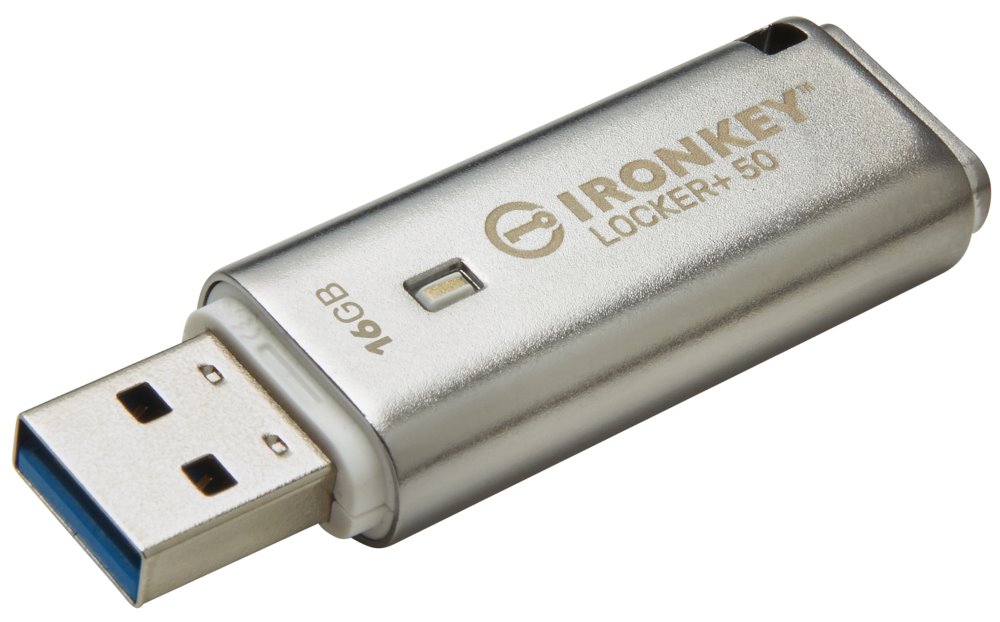 Kingston IronKey Locker+ 50 16GB IKLP50/16GB Kingston Flash Disk IronKey 16GB IKLP50 Locker+ 50 AES USB, w/256bit Encryption