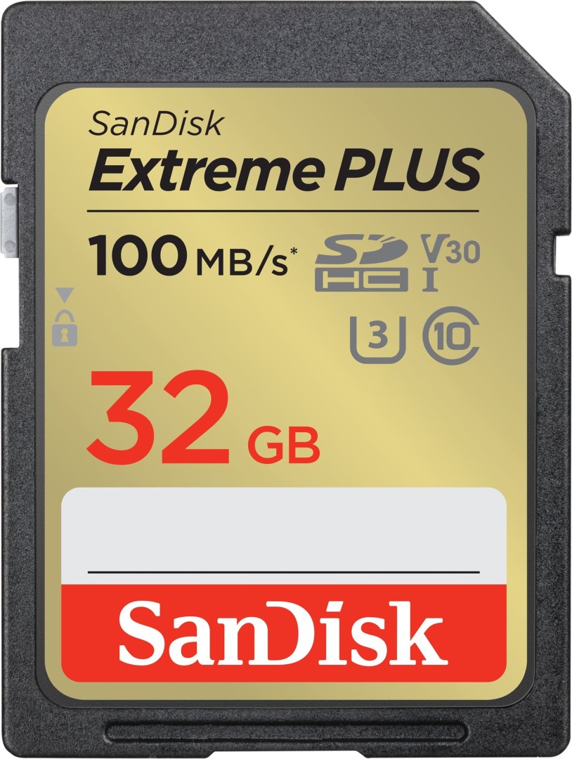SanDisk SDHC karta 32GB Extreme PLUS (100 MB/s Class 10, UHS-I U3 V30)