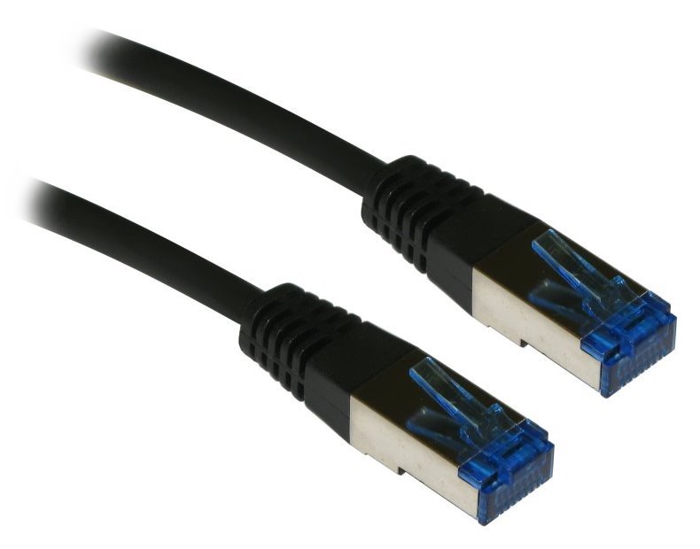 XtendLan Patch kabel Cat 6A SFTP LSFRZH 0,5m - černý