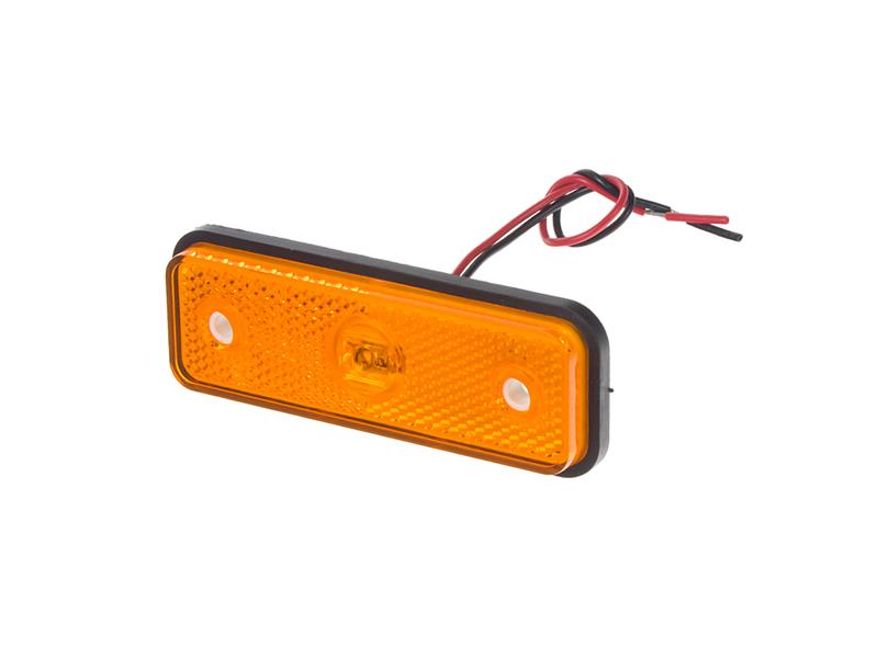 Boční obrysové LED světlo, 12-24V, oranžové, obdélník, ECE R91 Světlo boční LED STU oranžové - obdelník