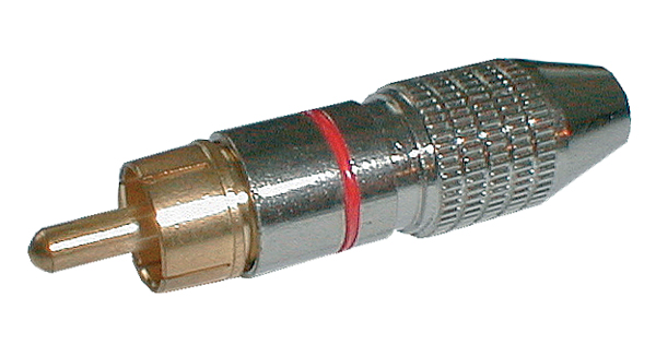 Konektor CINCH kabel kov nikl pr.5mm černý Konektor CINCH kabel kov nikl pr.5mm černý