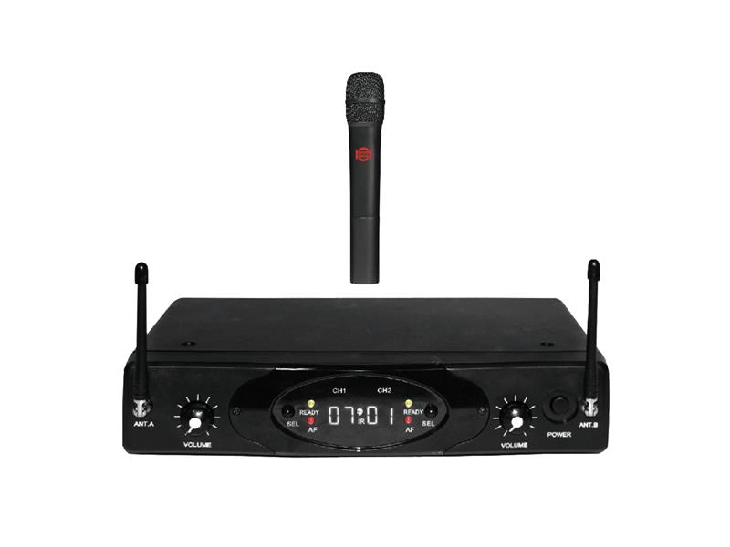 Mikrofon bezdrátový SHOW RUD-802R / 1 x U-899H, dvoukanálová sada, UHF