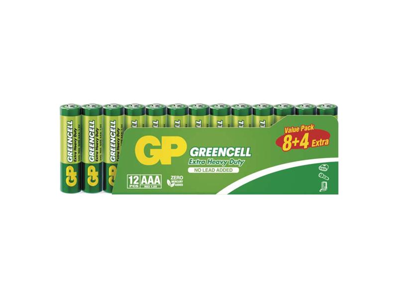 GP Greencell AAA 12ks 04270450 Zinková baterie GP Greencell AAA (R03) blistr 12Ks