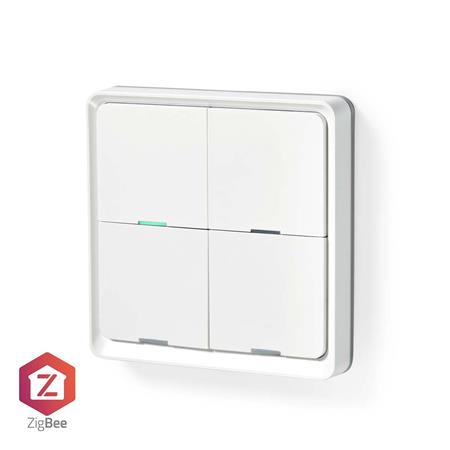 NEDIS chytrý nástěnný vypínač/ Zigbee 3.0/ nástěnný držák/ bílý
