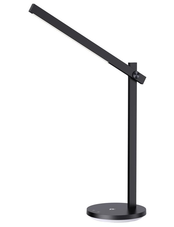 IMMAX LED stolní lampička BEAM/ Qi nabíjení/ 18W/ DC 12V/2A/ noční podsvícení/ stmívatelná/ sklápěcí rameno/ černá