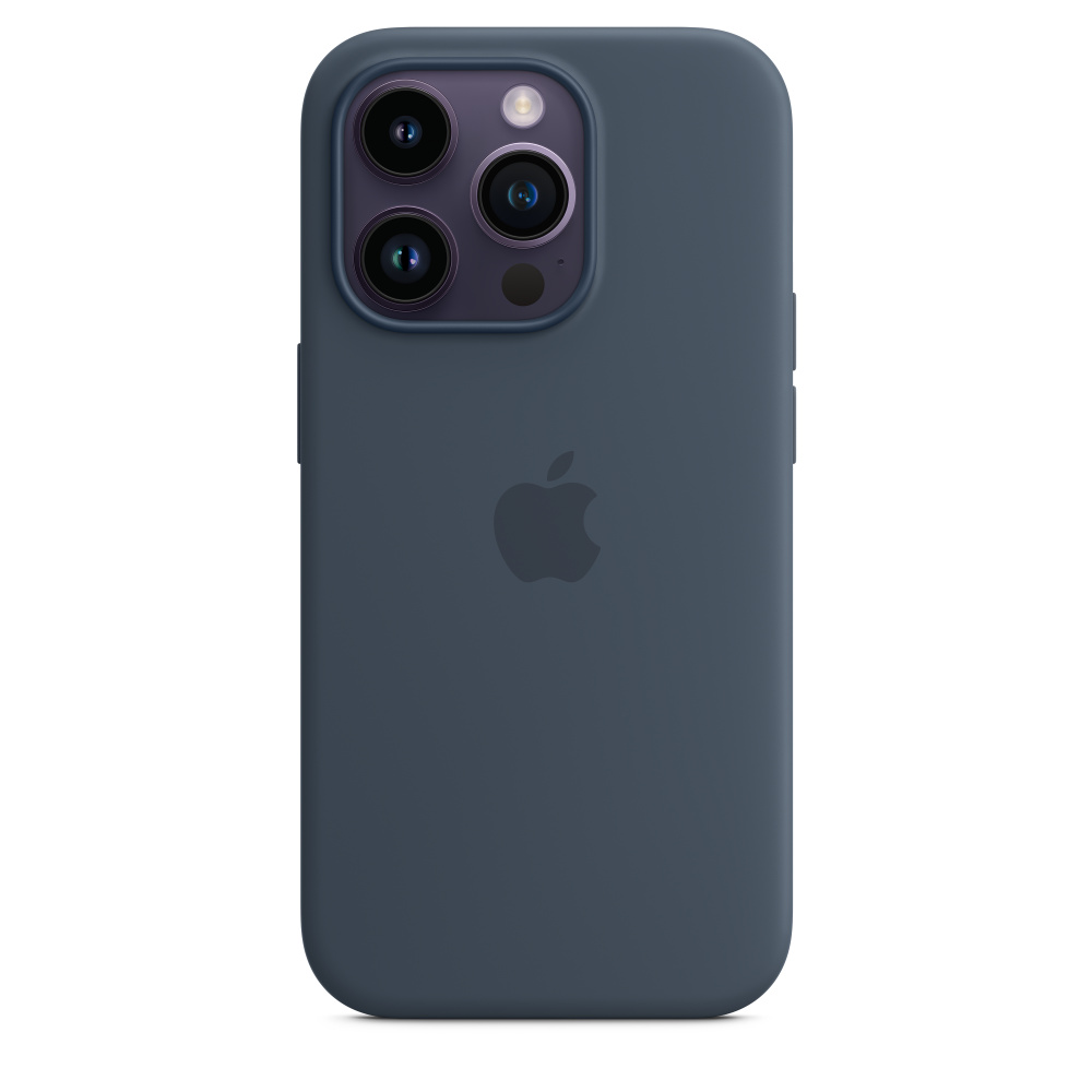 Apple iPhone 14 Pro Silikonový kryt s MagSafe bouřkově modrý MPTF3ZM/A iPhone 14 Pro Silicone Case with MS - Storm Blue