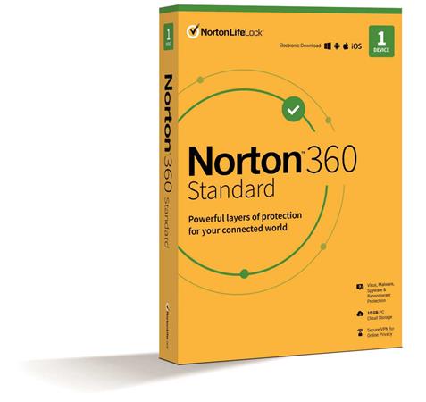Norton 360 STANDARD 10GB + VPN 1 lic. 1 lic. 2 roky ESD (21435516) NORTON 360 STANDARD 10GB + VPN 1 uživatel pro 1 zařízení na 2 roky ESD