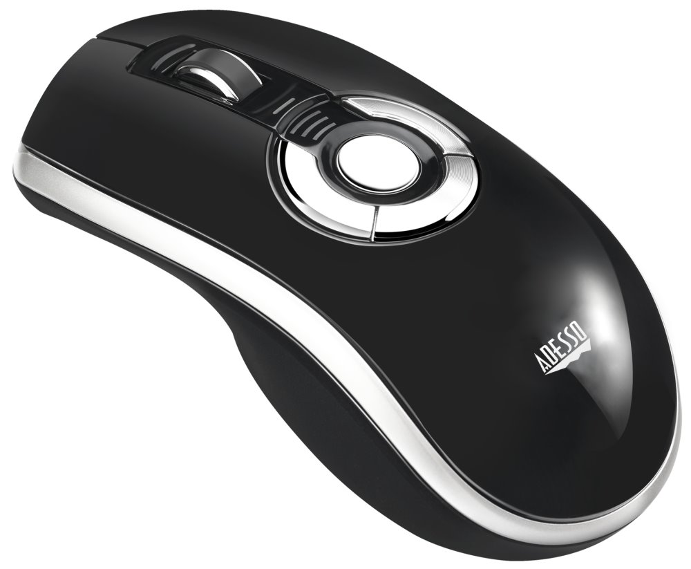 Adesso iMouse P20 Elite/ bezdrátová air myš 2,4GHz/ laser + gyroskopický snímač/ nabíjatelná/ USB/ černá