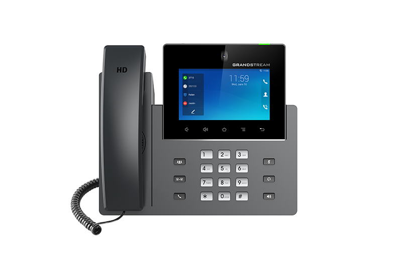 Grandstream GXV3450 SIP video telefon, 5"IPS bar.dot.displ., 16 SIP účty, Android11, WiFi, BT, PoE+