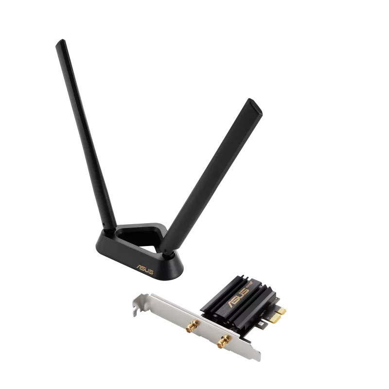 ASUS PCE-AXE59BT Wireless AXE5400 PCIe Wi-Fi 6E Adapter Card, Bluetooth 5.2
