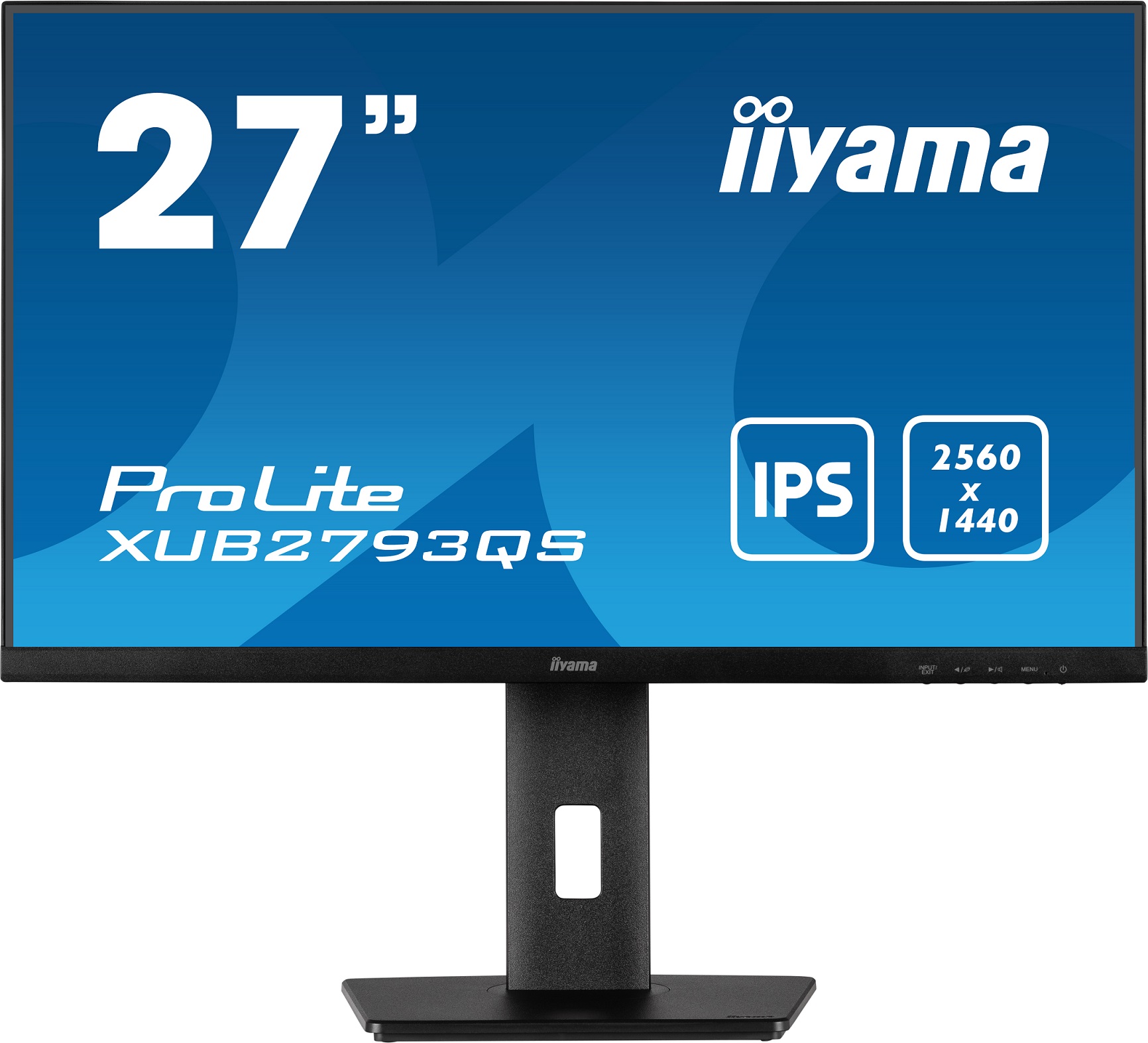 IIYAMA XUB2793QS-B1 27inch ETE IPS-panel ULTRA SLIM LINE 2560x1440 WQHD 1ms 15cm height adj. stand 300cd/m2 2xHDMI DP Speakers