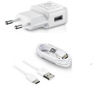Samsung síťová nabíječka EP-TA200EWE + EP-DG970BWE, USB-C, 15W, bílá - bulk