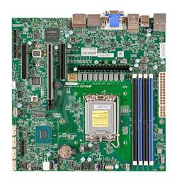 Supermicro MBD-X13SAZ-F-O SUPERMICRO MB LGA1700 (core 12g), R680E,4xDDR5,4xSATA3,M.2, PCIe5.0 x16, 2x PCIe4.0 x4, HDMI,2xDP,DVI,Audio,2x 2.5GLAN