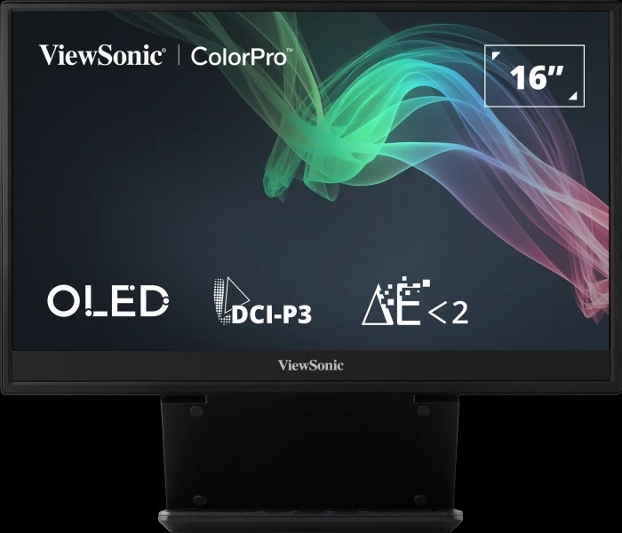 ViewSonic VP16-OLED - přenosný mon./15,6"/OLED/16:9/ 1920x1080/60Hz/1ms/ 400cd/m2/microHDMI/2xUSB-C/stojan/ repro