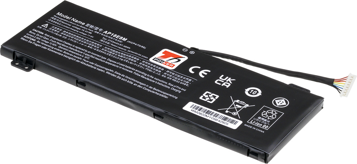 T6 Power NBAC0107 - neoriginální Baterie T6 Power Acer Nitro AN515-55, Aspire A715-74G, PH315-52, 3730mAh, 57,4Wh, 4cell, Li-pol