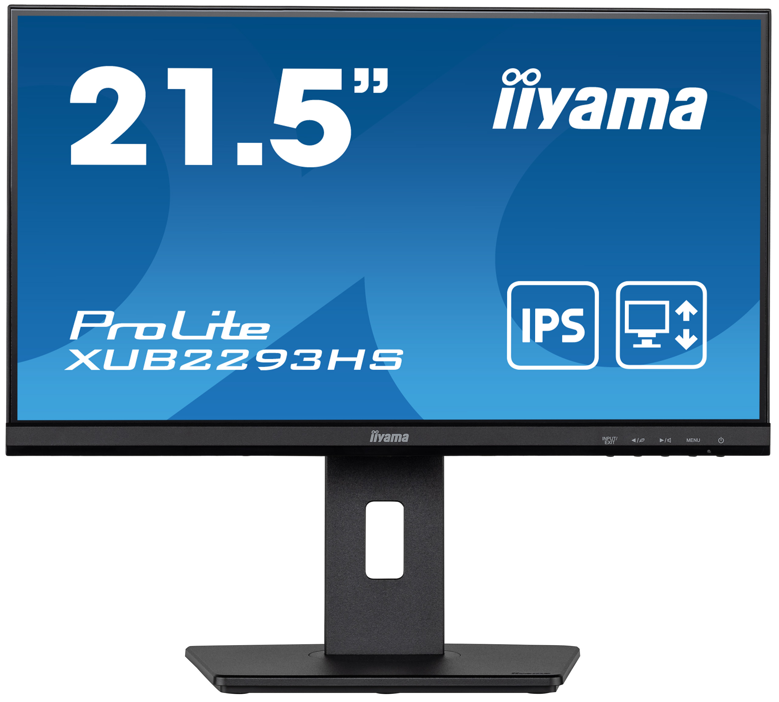 IIYAMA XUB2293HS-B5 21.5inch ETE IPS-panel 1920x1080 250cd/m2 3ms HDMI DP Speakers 15cm Height adj Stand
