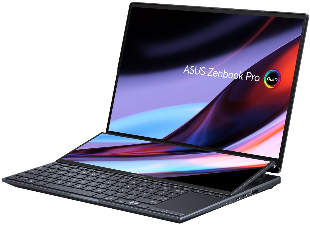 Asus UX8402VU-OLED026WS ASUS Zenbook Pro Duo 14 OLED - i7-13700H/16GB/1TB SSD/RTX 4050/14,5"/WQXGA+/OLED/Touch/120Hz/2y PUR/Win 11 Home/černá