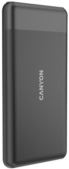 CANYON powerbanka PB-1009B,10 000mAh Li-pol, In USB-C+Lightning-Apple,Out USB-C PD 20W+1xUSB-A QC 3.0,černá