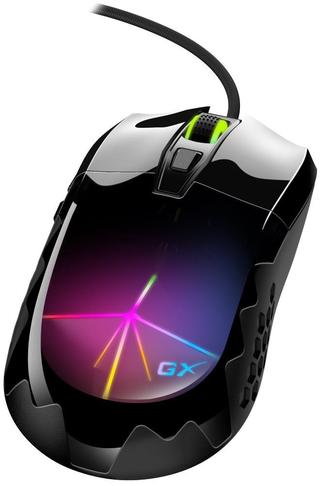 GENIUS myš GX GAMING Scorpion M715, drátová, 3D RGB podsvícení, 800-7200 dpi, USB, 6tlačítek, černá