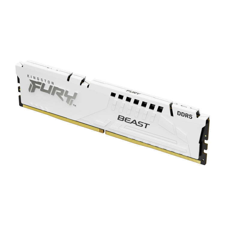 Kingston FURY Beast White/DDR5/32GB/5200MHz/CL40/2x16GB/White KF552C40BWK2-32 KINGSTON DIMM DDR5 (Kit of 2) FURY Beast White XMP 32GB 5200MT/s CL40