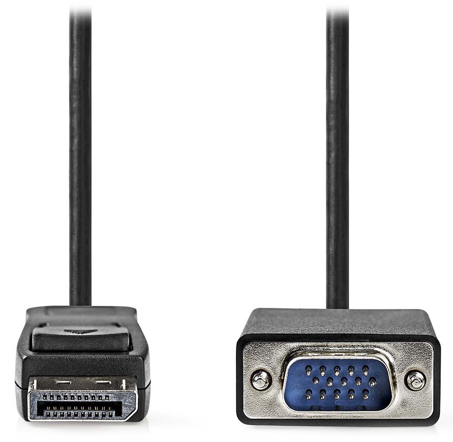 NEDIS kabel DisplayPort - VGA/ zástrčka DisplayPort - zástrčka VGA/ černý/ 1m