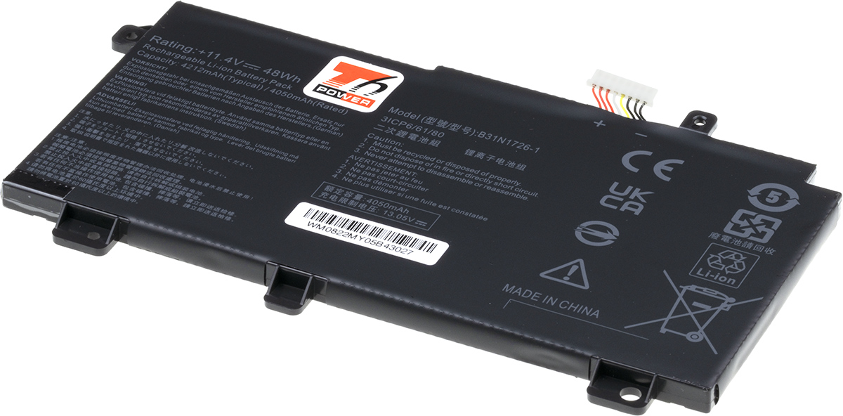 T6 power NBAS0157 baterie - neoriginální Baterie T6 Power Asus TUF FA506, FX504, FX505, FX506, FX706, 4210mAh, 48Wh, 3cell, Li-pol