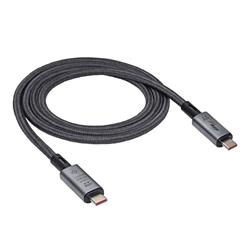 Akyga AK-USB-45 USB C 4.0 - USB C 4.0 - 240W, 1m Akyga Kabel USB-C/USB-C 4.0, 240W 40Gbps, šedá 1m
