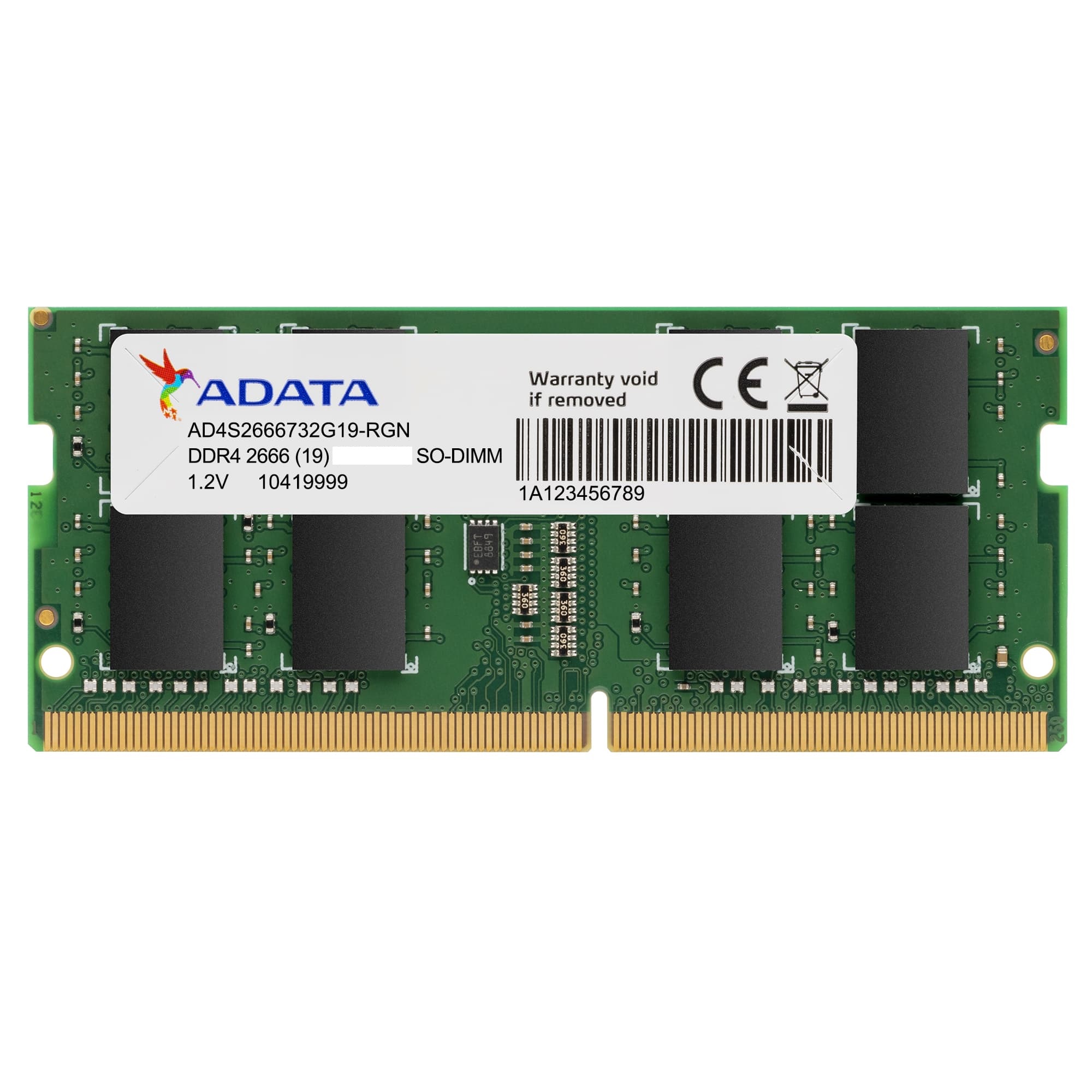 Adata SO-DIMM DDR4 4GB 1x4GB 2666MHz CL19 AD4S26664G19-SGN Adata/SO-DIMM DDR4/4GB/2666MHz/CL19/1x4GB