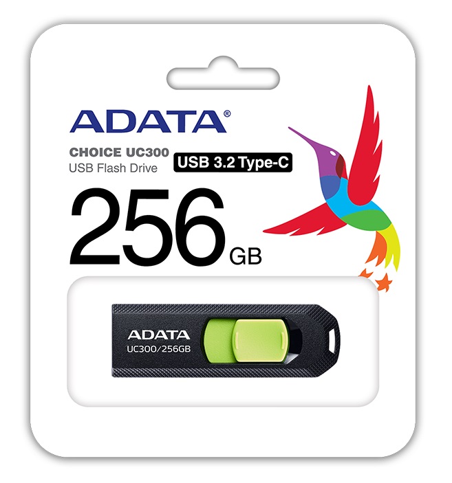 ADATA UC300 256GB ACHO-UC300-256G-RBK/GN ADATA UC300/256GB/USB 3.2/USB-C/Černá