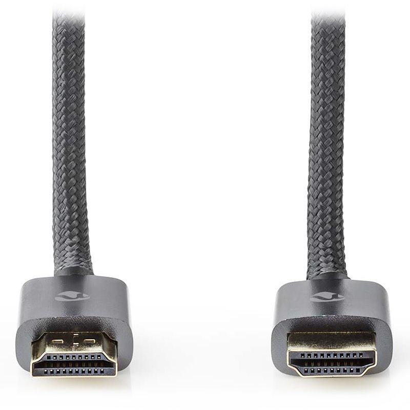 NEDIS PROFIGOLD High Speed HDMI 2.0 kabel s ethernetem/ 4K@60Hz/ zlacené konektory HDMI-HDMI/ bavlna/ šedý/ BOX/ 1m