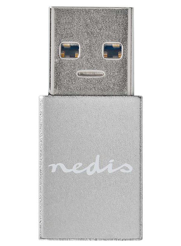 NEDIS PROFIGOLD USB-A/USB 3.2 Gen 1 adaptér/ USB-A zástrčka - USB-C zásuvka/ hliník/ stříbrný/ BOX