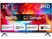 CHiQ L32M8TG TV 32", FHD, smart, Google TV, dbx-tv, Dolby Audio, Frameless, stříbrná
