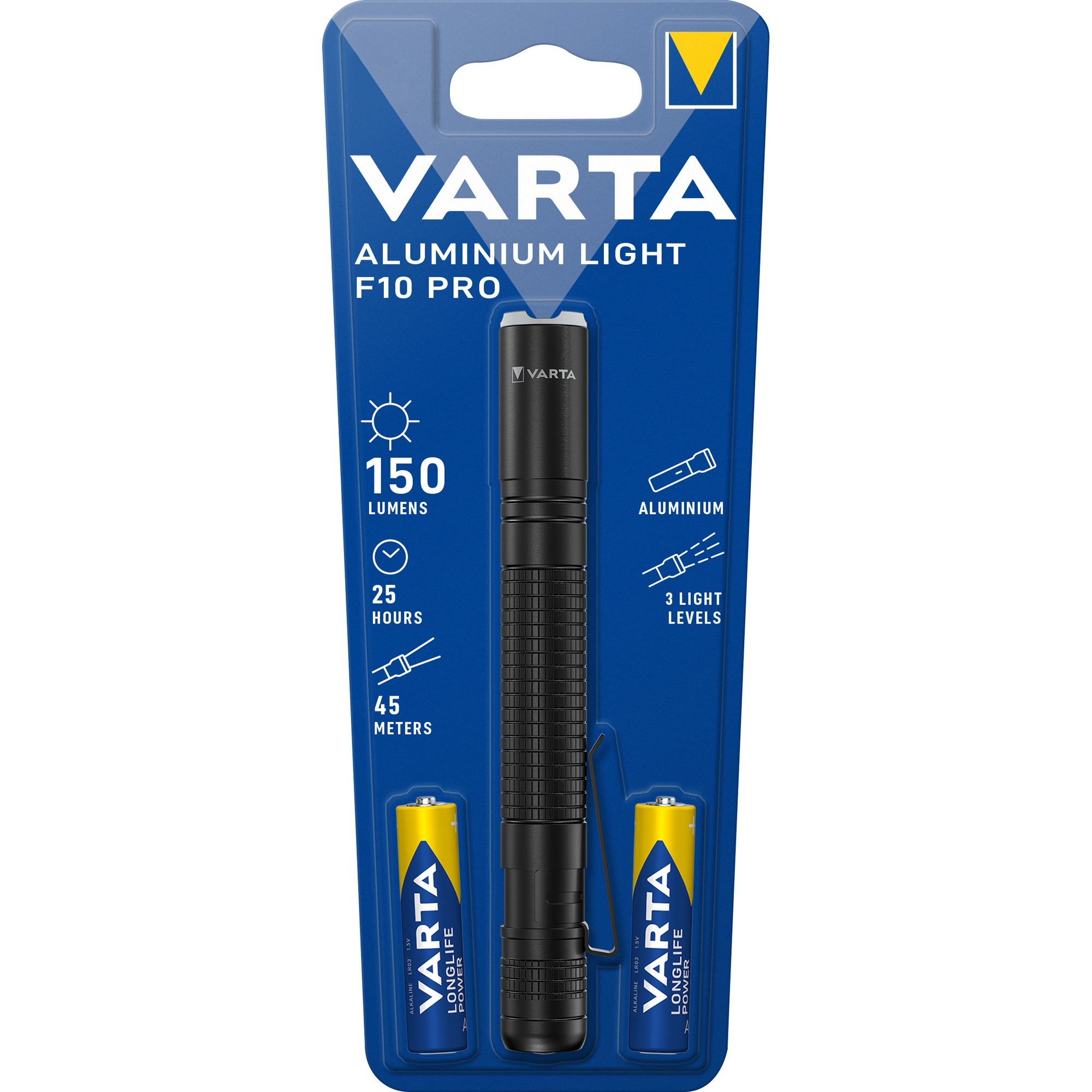 Svítilna VARTA Aluminium Light F10 Pro vč.2R3 16606