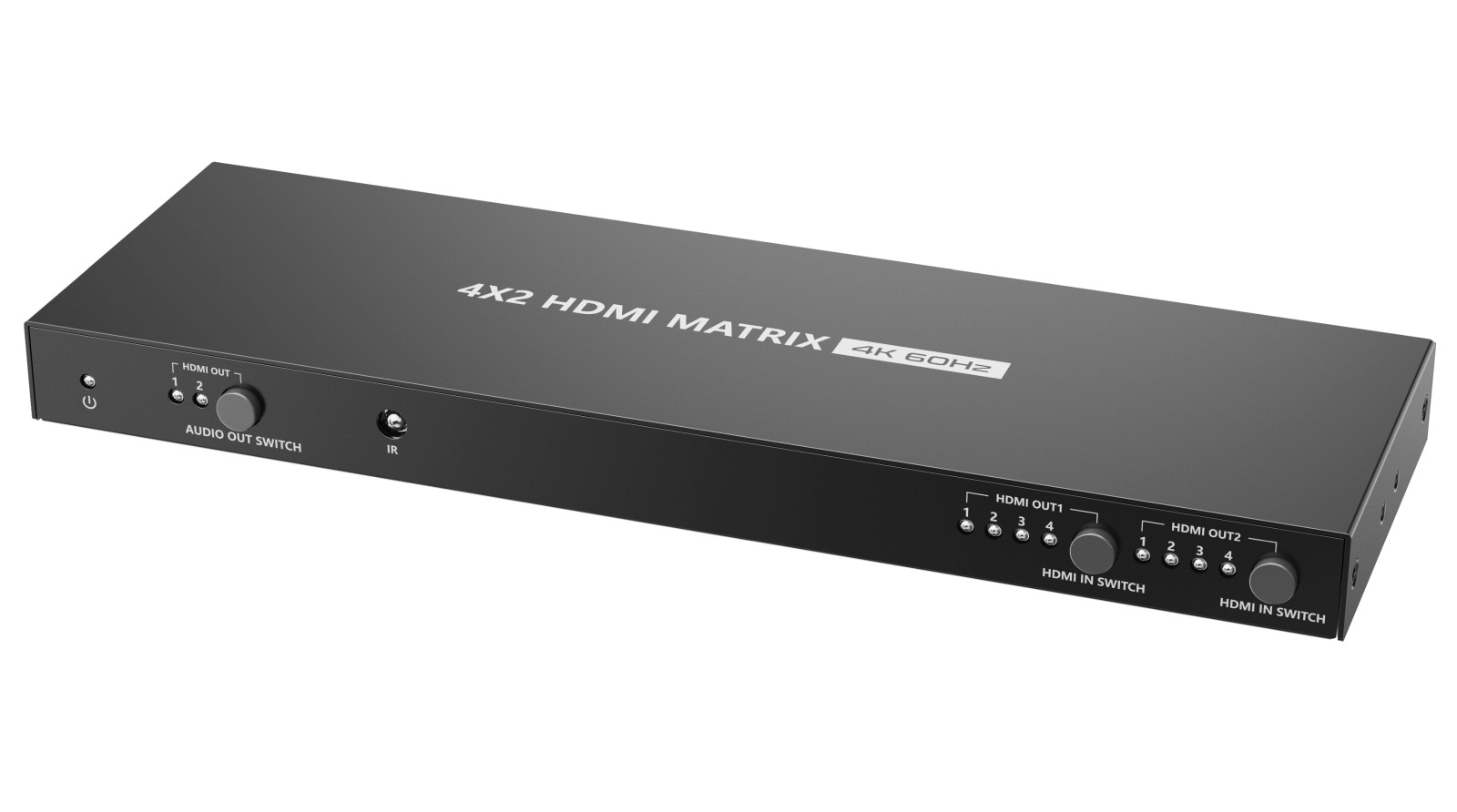 PremiumCord HDMI khswit42f PremiumCord HDMI matrix switch 4:2 , UHD rozlišení 4Kx2K@60Hz HDR, SPDIF, Auto-Downscaling