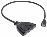 Manhattan 207843 Manhattan HDMI přepínač, 3-Port HDMI Switch, 1080p, černá
