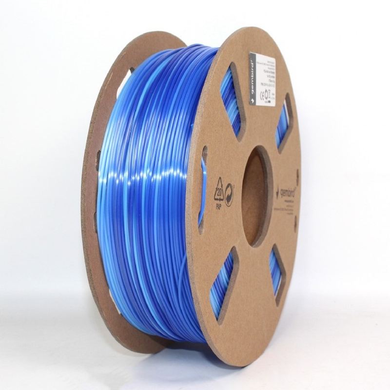 Gembird PLA, 1,75mm, 1kg, silk ice, ledově modrá/tmavě modrá, 3DP-PLA-SK-01-ICE Gembird tisková struna (filament), PLA, 1,75mm, 1kg, silk ice, ledově modrá/tmavě modrá