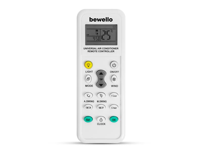 Dálkový ovladač BEWELLO BW4008 Dálkový ovladač pro klimatizaci BEWELLO BW4008 univerzální