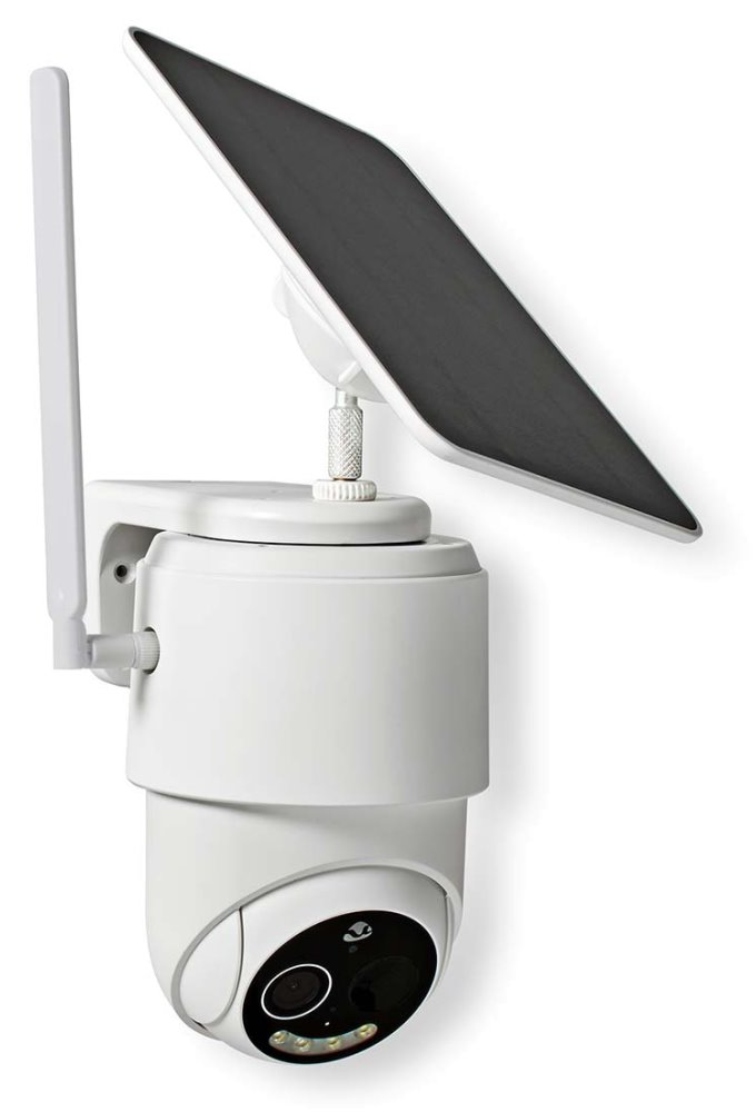 Nedis SIMCBO50WT NEDIS IP kamera 4G solární/ venkovní/ IP65/ Wi-Fi/ 1080p/ PIR senzor/ USB-C/ microSD/ noční vidění/ Android/ iOS/ bílá