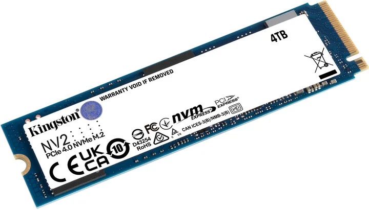 Kingston SSD 4TB (4000GB) NV2 M.2 2280 NVMe™ PCIe Gen (R: 3500MB/s; W: 2800MB/s)
