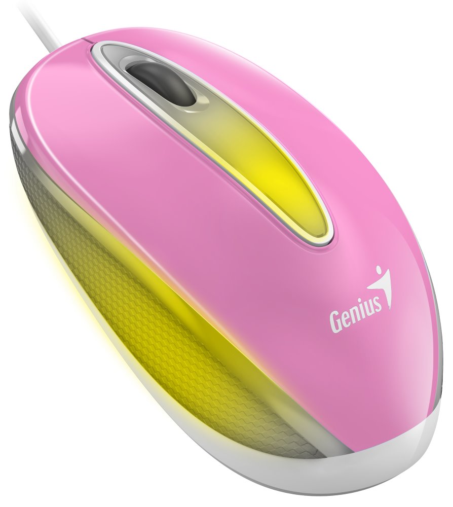 Genius DX-Mini 31010025407 GENIUS DX-Mini Sakura Pink/ drátová/ 1000 dpi/ USB/ růžová/ RGB LED