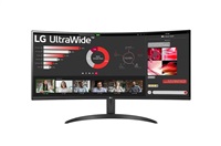 LG monitor 34WR50QC-B VA 34" QHD zakřivený / 3440x1440 /21:9/ 300 cd/m2/ 5ms (GtG)/ HDMI /DP/on screen control /HDR 10