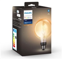 Philips 8719514343023 LED filamentová žárovka 1x7W E27 550lm 2100K čirá PHILIPS Hue White Filament Globe large 7W E27 G125 DIM