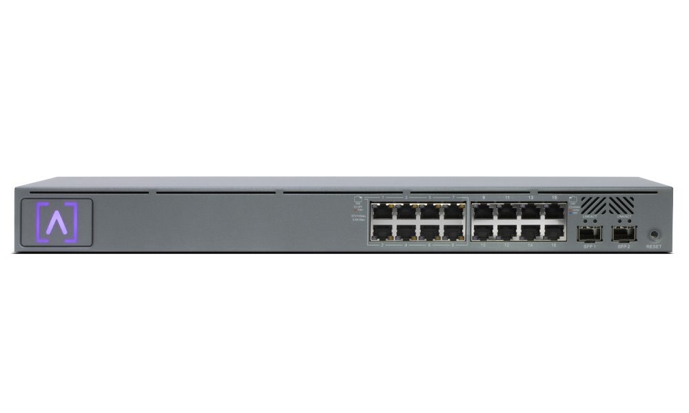 ALTA Switch 16 POE - 16x Gbit RJ45, 2x SFP port, 8x PoE 802.3at (PoE budget 120W)
