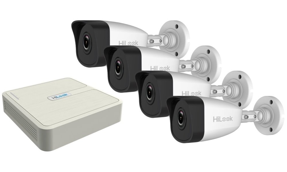 Hikvision HiLook KIT NVR-104H-D/4P(C)IPC-B140H(C)/H HiLook KIT bullet/ 1x NVR-104H-D/4P(C)/ 4x IP kamera IPC-B140H(C)/ 2TB HDD