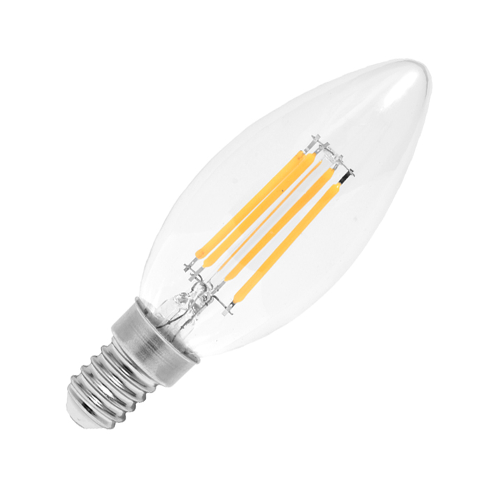LED žárovka Ecolite LED2W-RETRO/C37/E14 svíčková, teplá bílá, energ.třída "C" EE534443