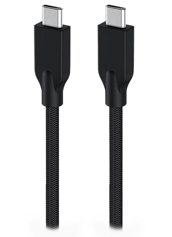 Genius ACC-C2CC-3A USB-C na USB-C, 3A, PD60W, opletený, 150cm, černý GENIUS nabíjecí kabel ACC-C2CC-3A, 150cm, USB-C na USB-C, 3A, PD60W, opletený, černý