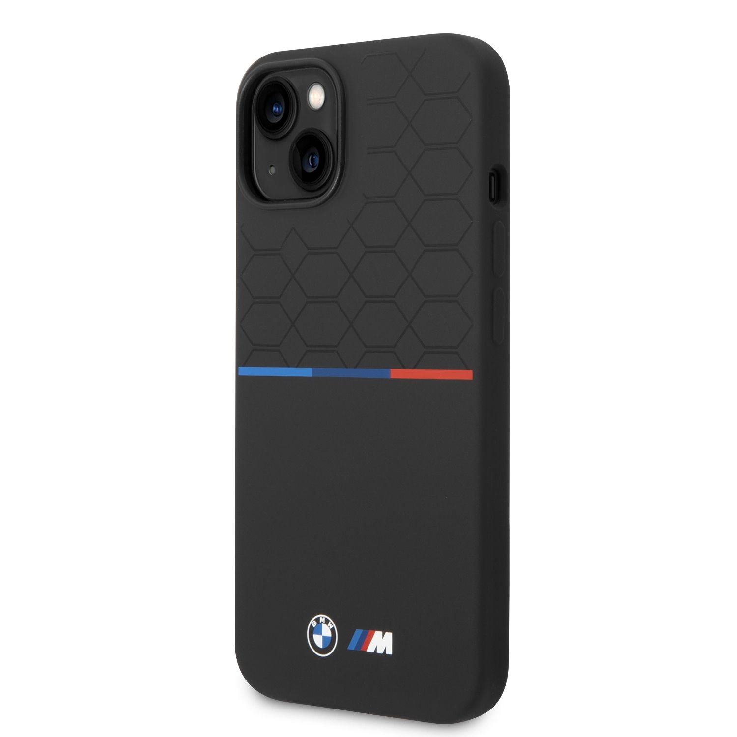 BMW M Liquid Silicone Tricolor Zadní Kryt pro iPhone 14 Plus Black Nové